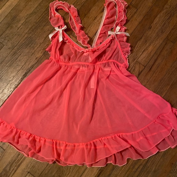 Victoria's Secret Other - Vintage Y2K Victoria's Secret Pink Babydoll Chemise